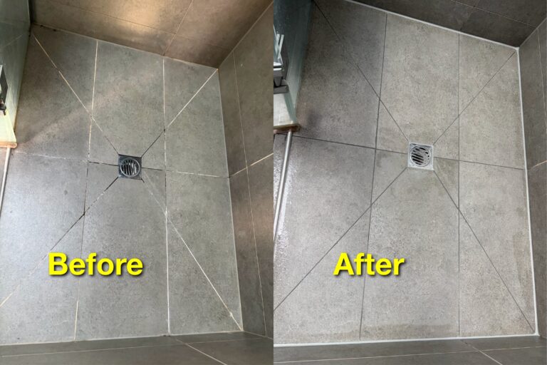 bathroom tile regrouting result Melbourne