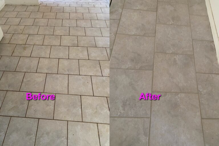 tile cleaning service before and after